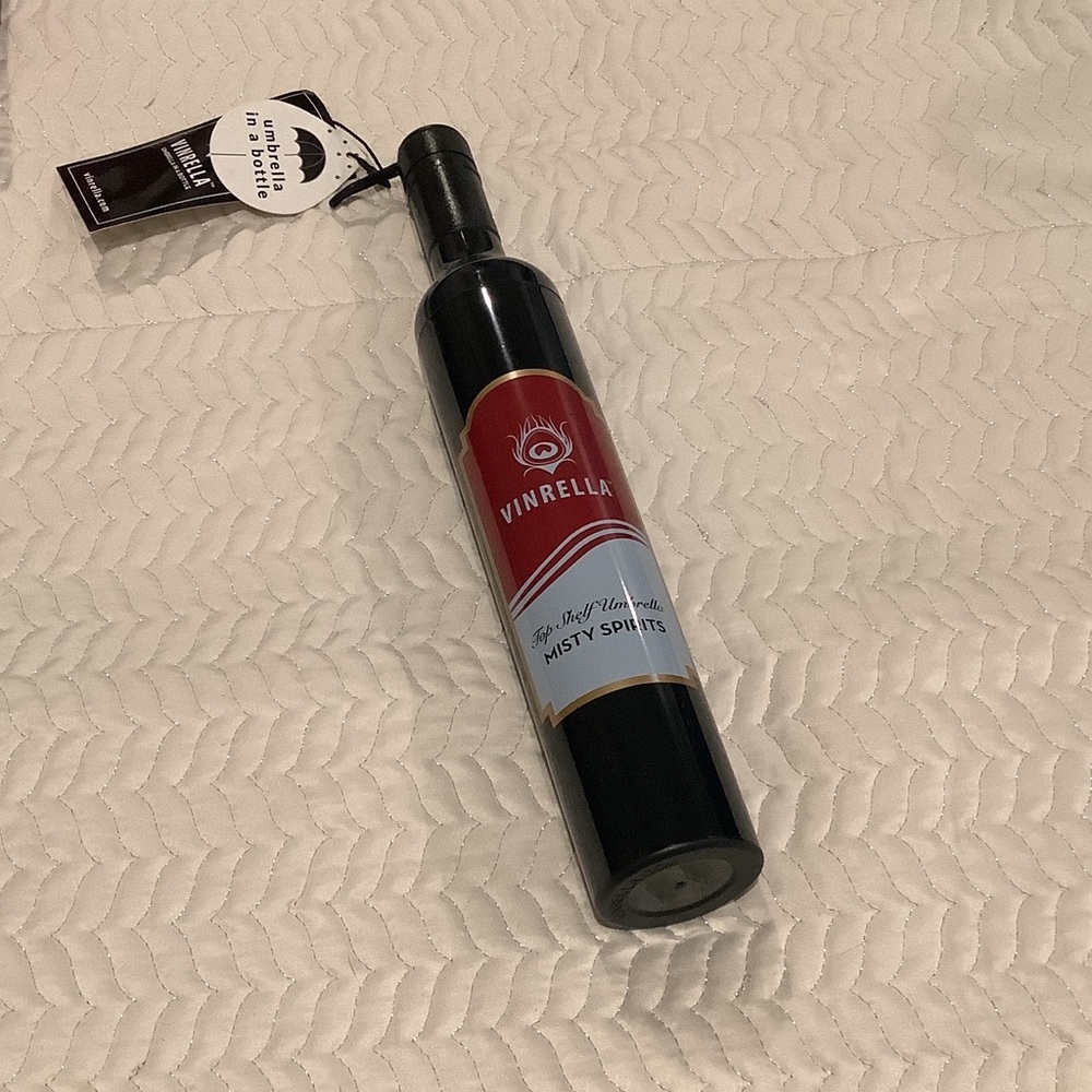 Black Bottle Umbrella with Red Label